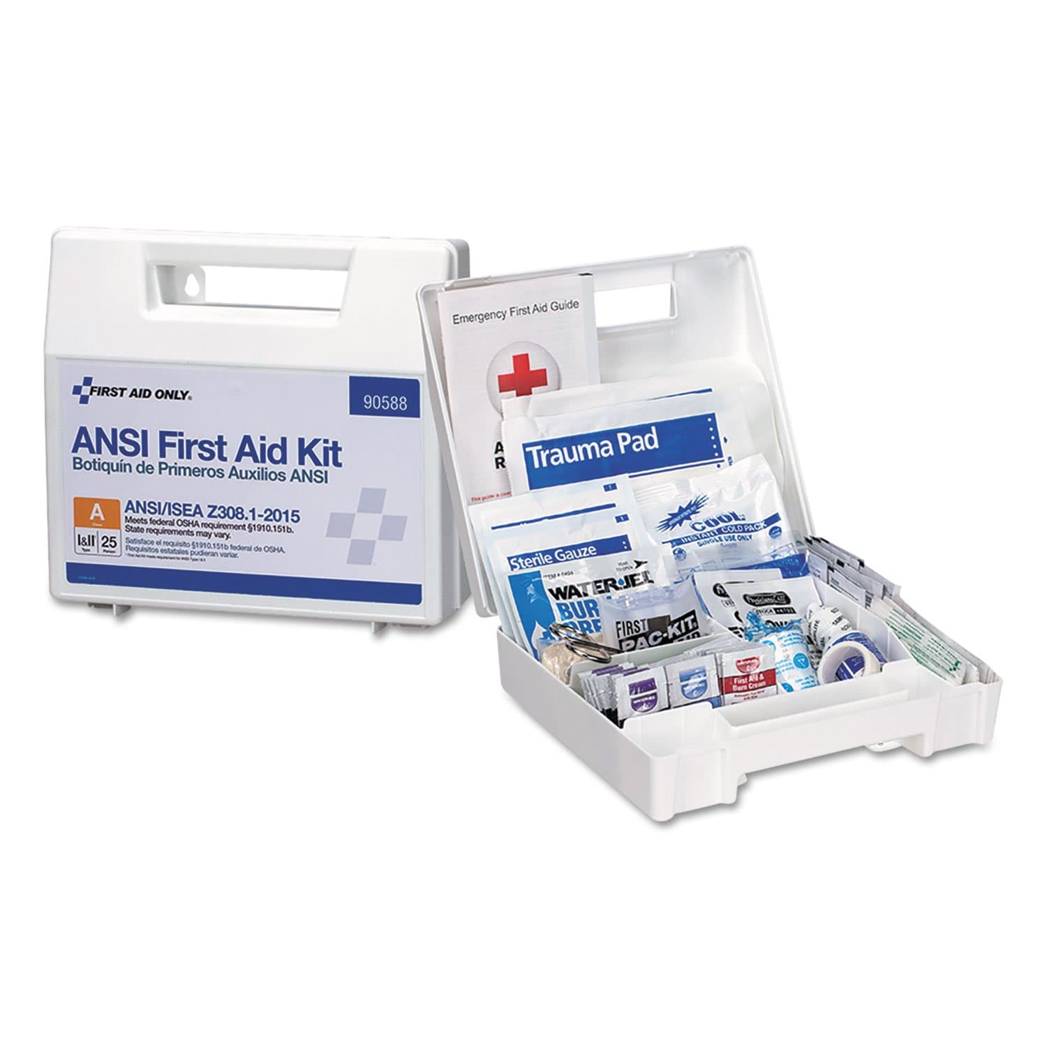 ANSI A2015 OSHA Compliant First Aid Kit - 25-Person Emergency Kit