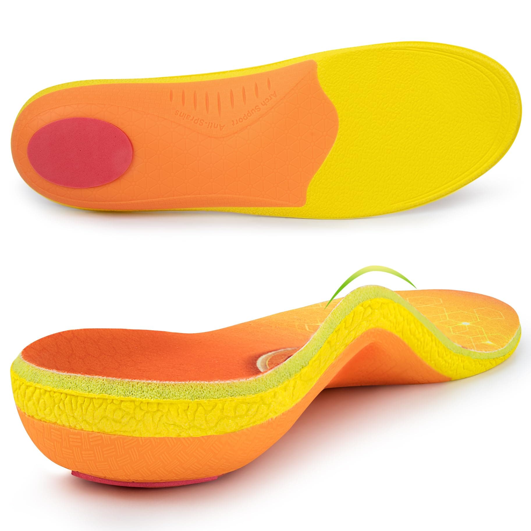 Heavy Duty Plantar Fasciitis Insoles, Arch Support for Standing & Walking - L