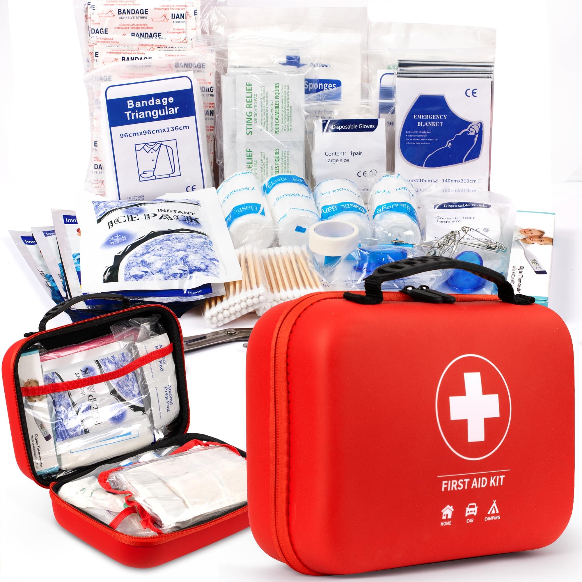 300pcs Professional Travel First Aid & Survival Kit for Backpacking, Home, Car, Climbing, Camping