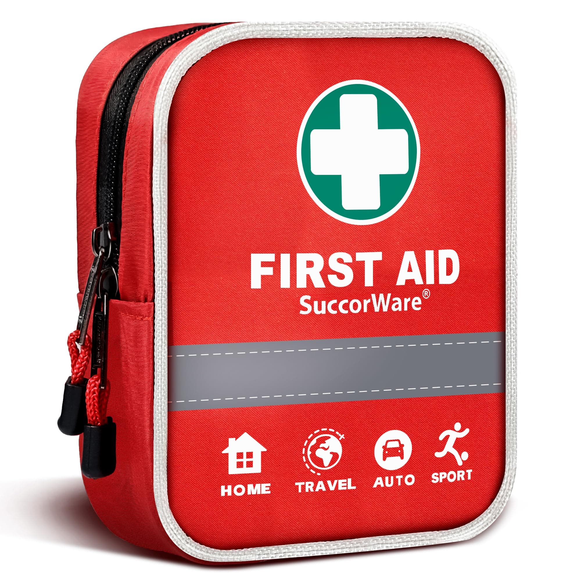 SuccorWare 130-Piece First Aid Kit with Hospital Grade Supplies - Emergency Blanket & Bandages - Ideal for Home, Outdoor