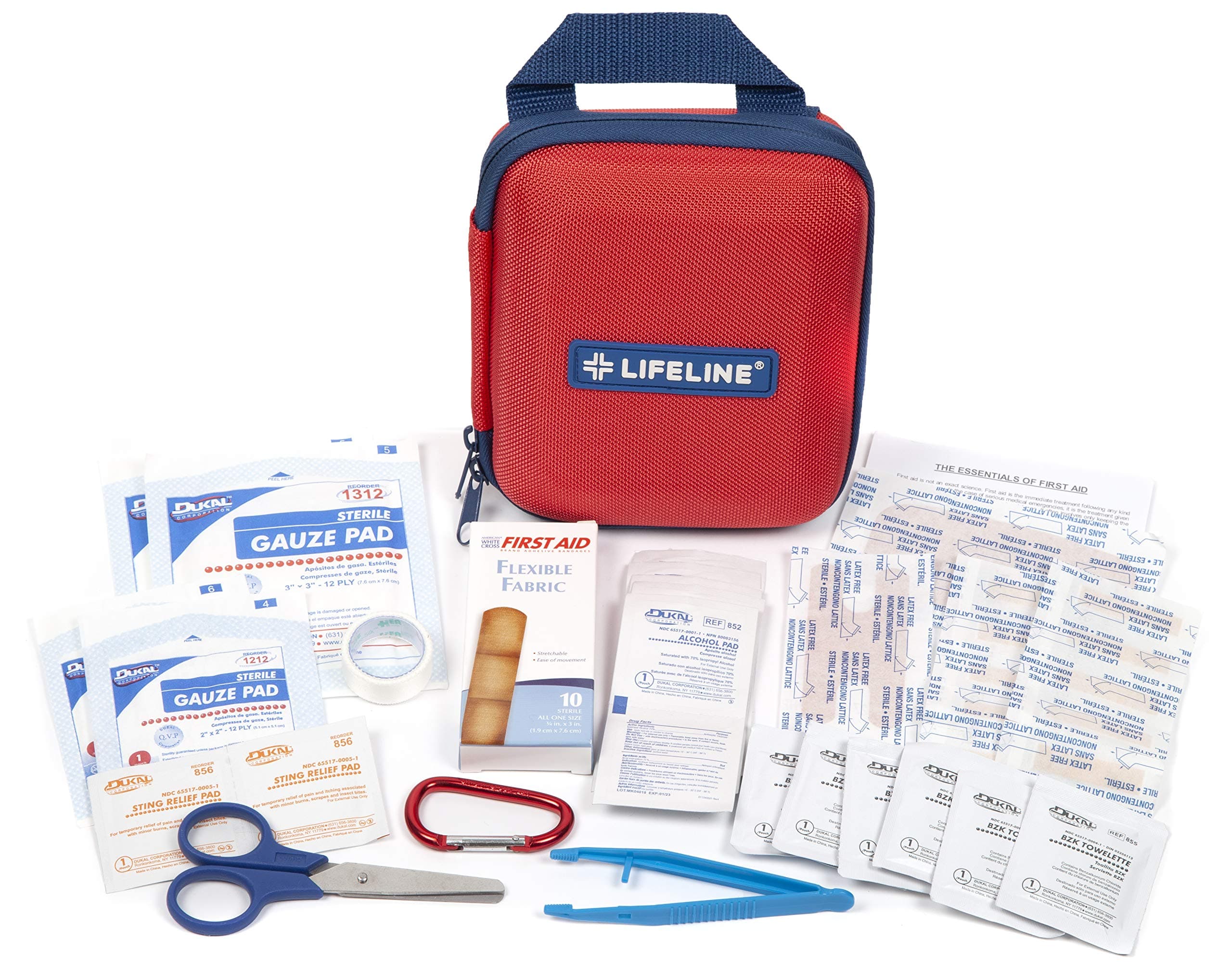 LIFELINE 53-Piece First Aid Kit - Compact for Camping, Hiking & More