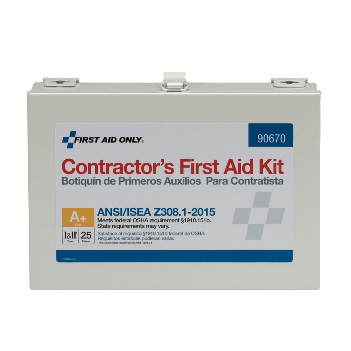 25-Person ANSI A+ Contractor Emergency First Aid Kit for Home Renovation, Job Sites, and Construction Vehicles, 182 Piec