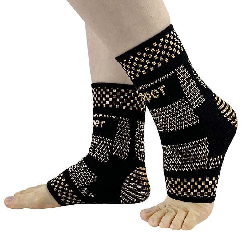 RooRuns Copper Ankle Brace for Pain Relief (XL)