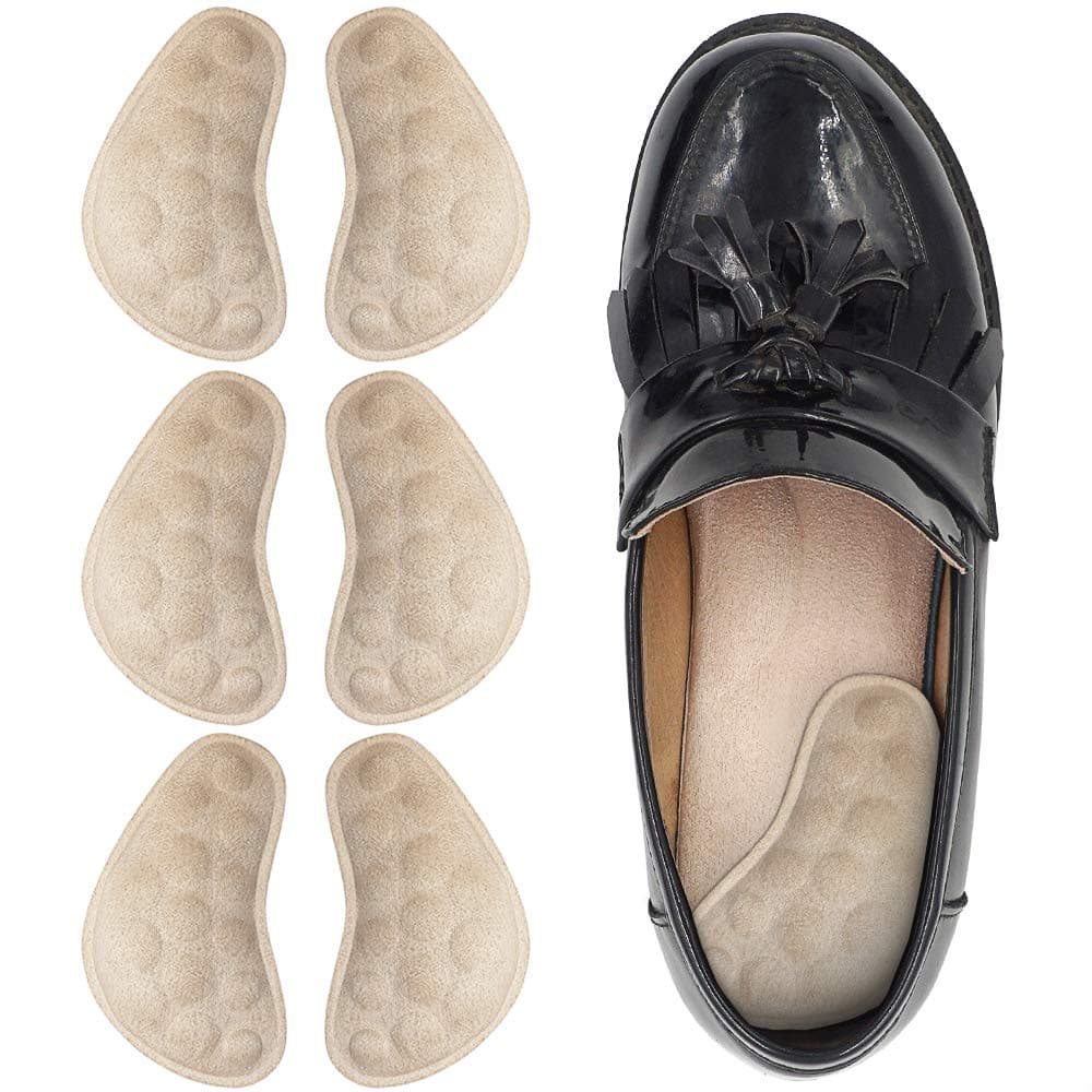 Dr. Foot's Supination & Over-Pronation Corrective Inserts, Medial & Lateral Wedges for Foot & Knee Pain (3 Pairs, Beige)