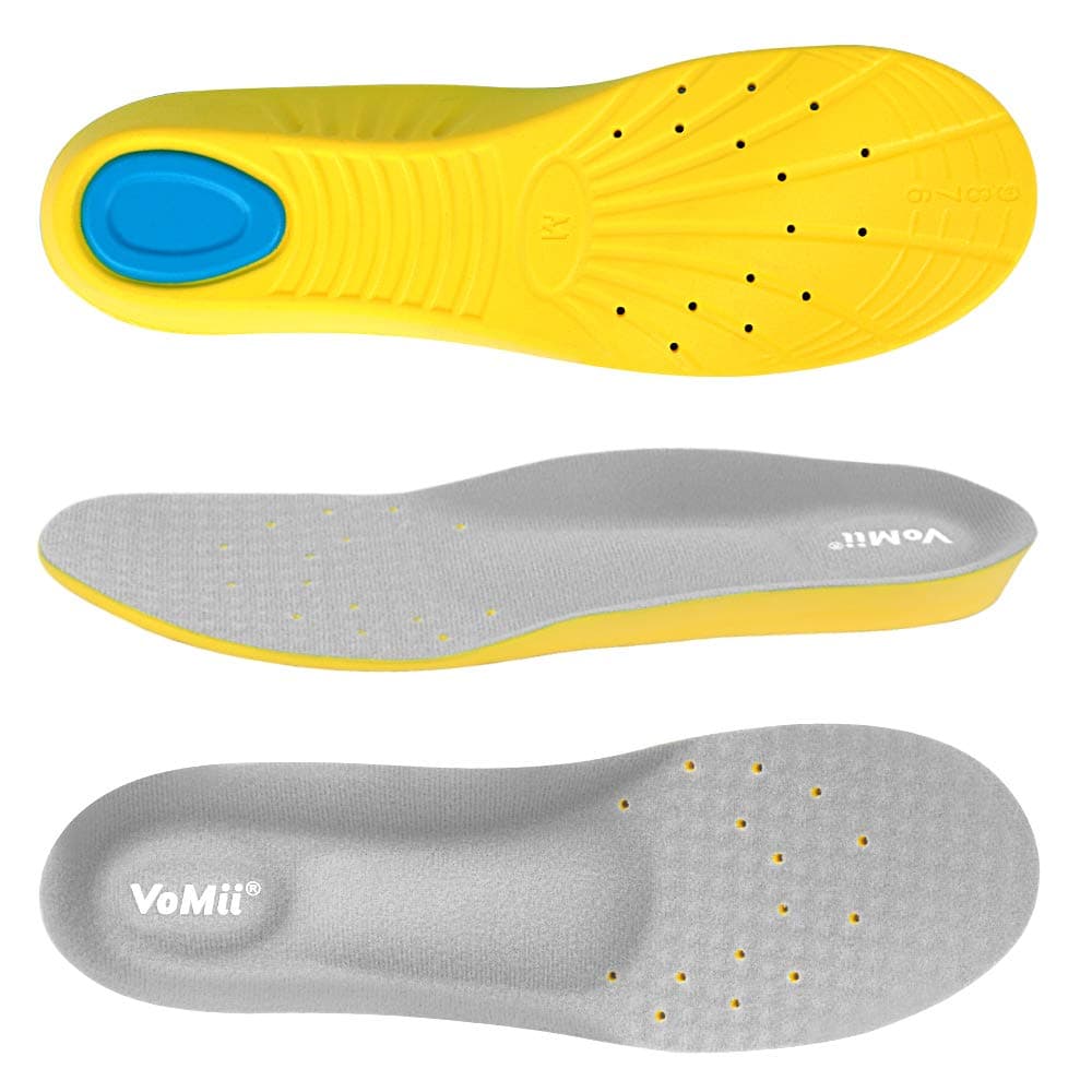 VoMii Memory Foam Shoe Insoles for High Arch Support and Plantar Fasciitis Relief