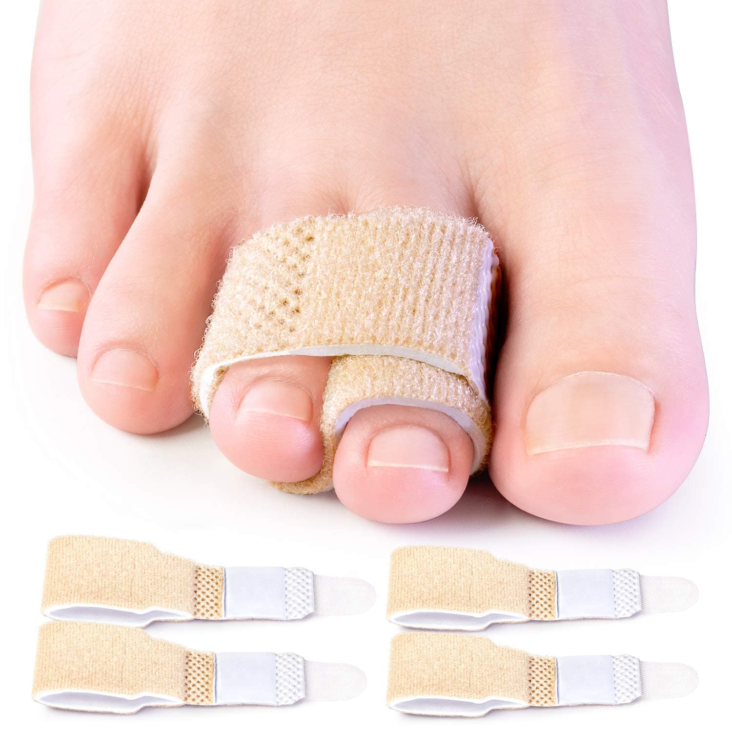 Bukihome Hammer Toe Straighteners, 4 PCS Toe Splints for Bent Toes