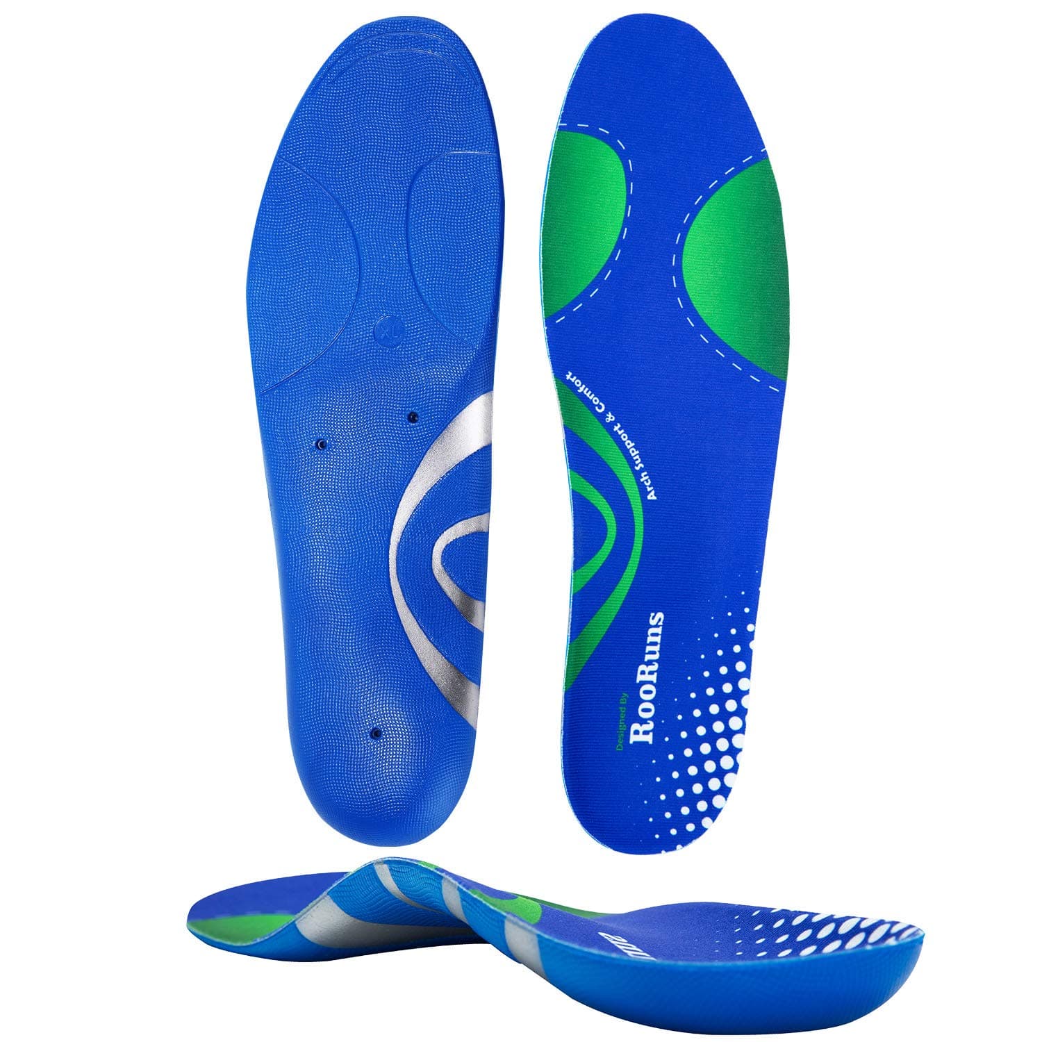 Arch Support Plantar Fasciitis Insoles for Men and Women, Shock Absorption Orthotic Inserts for Foot Pain Relief
