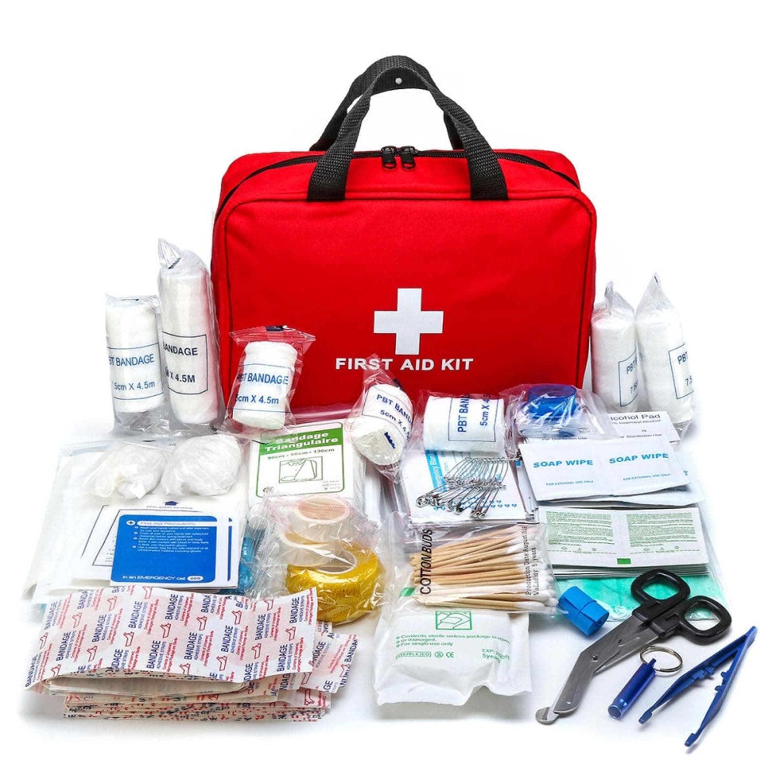 152 Piece First Aid Kit: Compact and Waterproof for Home, Office, Car, Travel, Outdoor