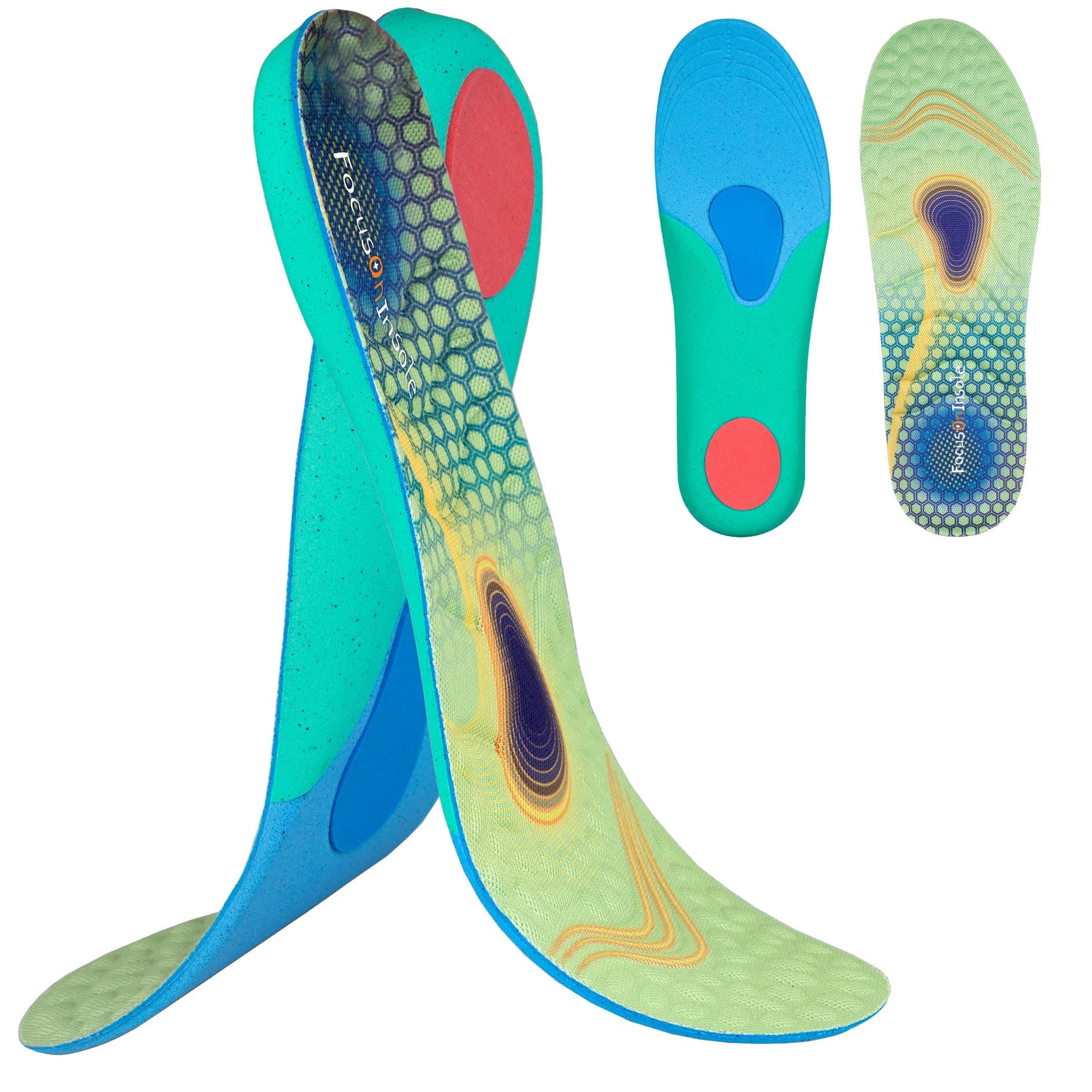 RooRuns Plantar Fasciitis Arch Support Insoles, Pain Relief for Flat Feet